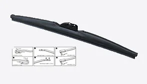 Bosoko T570 Front Snow Wiper Blades with J-hook Adapters
