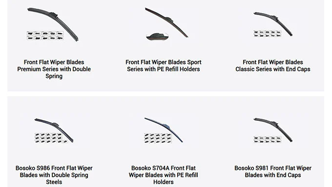 Car flat wiper blades vs Car beam wiper blades vs conventional Car wiper blades